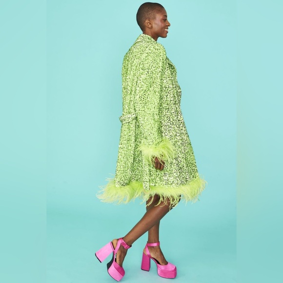 Sequin Green Party Dress💚 - Picture 6 of 7